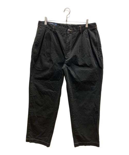 POLO RALPH LAUREN（ポロ・ラルフローレン）POLO RALPH LAUREN (ポロ・ラルフローレン) ツータックチノパン ブラック サイズ:SIZE38/32の古着・服飾アイテム