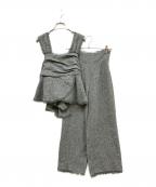 HER LIP TOハーリップトゥ）の古着「Tweed Fringed Summer Set」｜グレー
