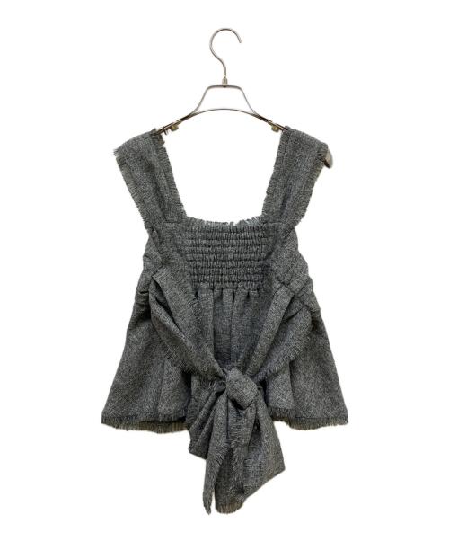 HER LIP TO（ハーリップトゥ）HER LIP TO (ハーリップトゥ) Tweed Fringed Summer Set グレー サイズ:Sの古着・服飾アイテム