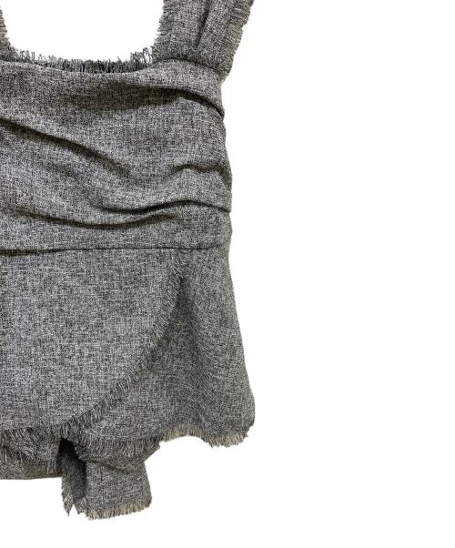 HER LIP TO（ハーリップトゥ）HER LIP TO (ハーリップトゥ) Tweed Fringed Summer Set グレー サイズ:Sの古着・服飾アイテム