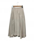 HER LIP TOハーリップトゥ）の古着「Asymmetric-Hem Long Skirt」｜ベージュ