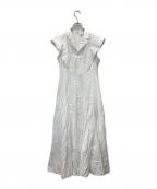 L'AUBE BLANCローブ ブラン）の古着「Panel Flare Shirt Dress」｜ホワイト
