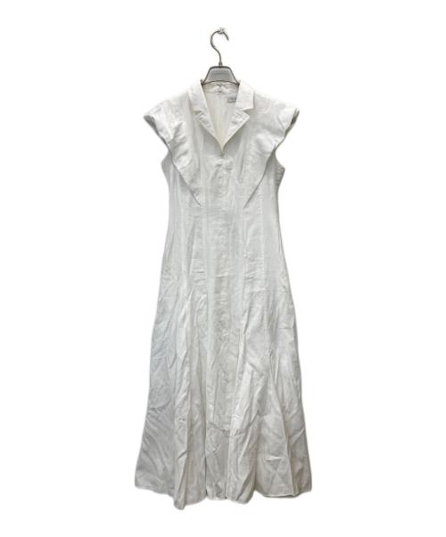 L'AUBE BLANC（ローブ ブラン）L'AUBE BLANC (ローブ ブラン) Panel Flare Shirt Dress ホワイト サイズ:Mの古着・服飾アイテム