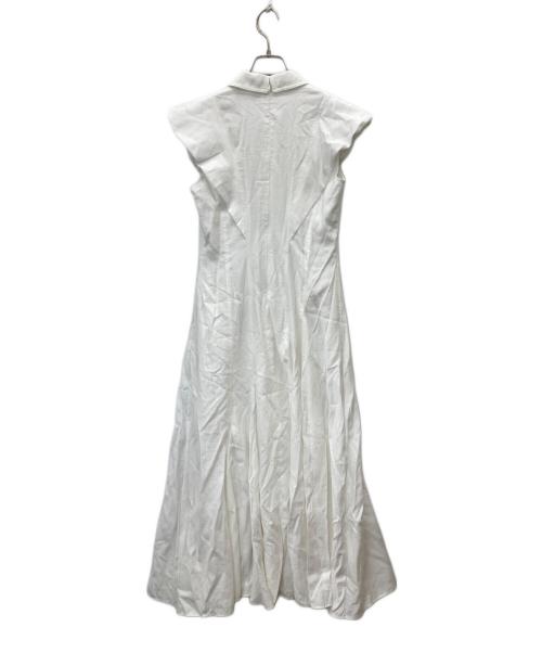 L'AUBE BLANC（ローブ ブラン）L'AUBE BLANC (ローブ ブラン) Panel Flare Shirt Dress ホワイト サイズ:Mの古着・服飾アイテム
