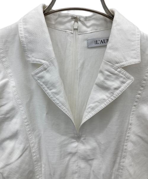 L'AUBE BLANC（ローブ ブラン）L'AUBE BLANC (ローブ ブラン) Panel Flare Shirt Dress ホワイト サイズ:Mの古着・服飾アイテム