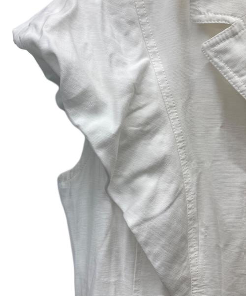 L'AUBE BLANC（ローブ ブラン）L'AUBE BLANC (ローブ ブラン) Panel Flare Shirt Dress ホワイト サイズ:Mの古着・服飾アイテム