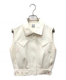 L'AUBE BLANC（ローブ ブラン）の古着「Architect Zip Compact Top」｜オフホワイト