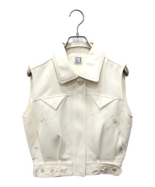 L'AUBE BLANC（ローブ ブラン）L'AUBE BLANC (ローブ ブラン) Architect Zip Compact Top オフホワイト サイズ:SIZE FREEの古着・服飾アイテム