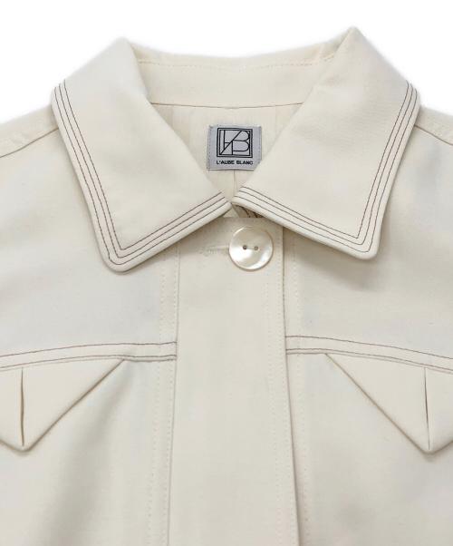 L'AUBE BLANC（ローブ ブラン）L'AUBE BLANC (ローブ ブラン) Architect Zip Compact Top オフホワイト サイズ:SIZE FREEの古着・服飾アイテム