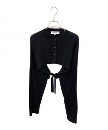 ENFOLD（エンフォルド）の古着「SHORTEST CARDIGAN」｜ブラック