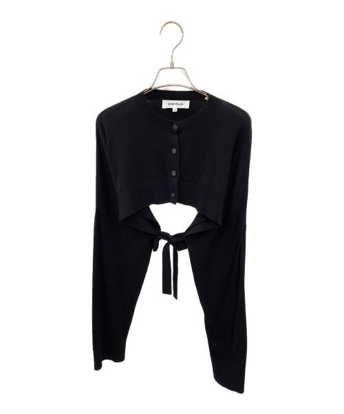 ENFOLD（エンフォルド）ENFOLD (エンフォルド) SHORTEST CARDIGAN ブラック サイズ:38の古着・服飾アイテム