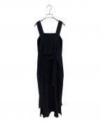 ENFOLDエンフォルド）の古着「FLARE SLIT JUMPER-SKIRT」｜ブラック