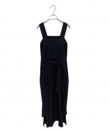 ENFOLD（エンフォルド）の古着「FLARE SLIT JUMPER-SKIRT」｜ブラック