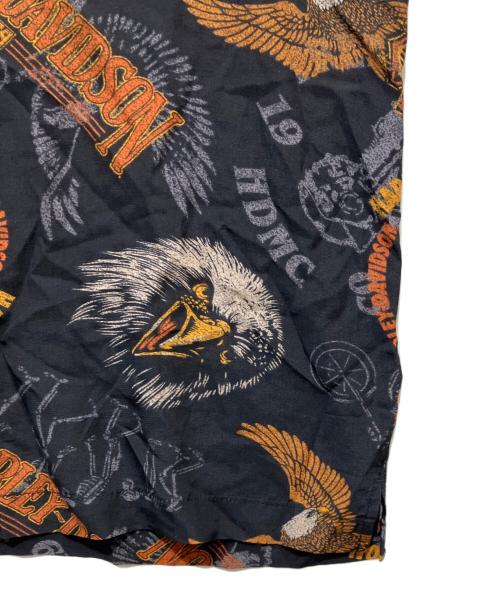 HARLEY-DAVIDSON（ハーレーダビッドソン）HARLEY-DAVIDSON (ハーレーダビッドソン) アロハシャツ ブラック サイズ:Lの古着・服飾アイテム