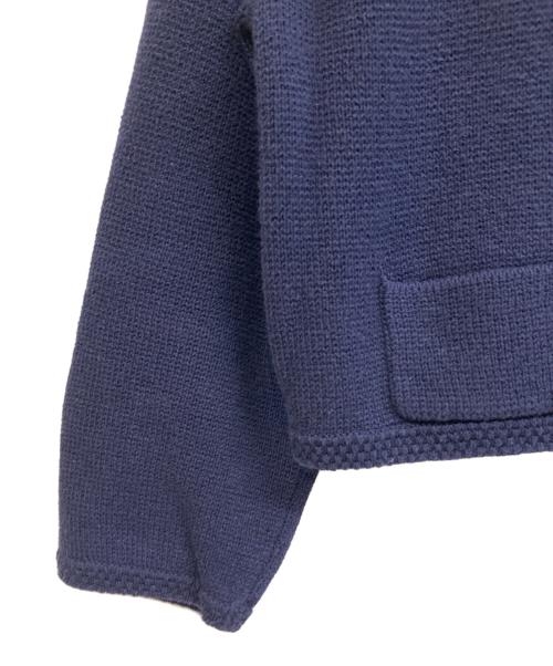 MACPHEE（マカフィー）MACPHEE (マカフィー) ハーフミラノリブ クロップドカーディガン ネイビー サイズ:Sの古着・服飾アイテム