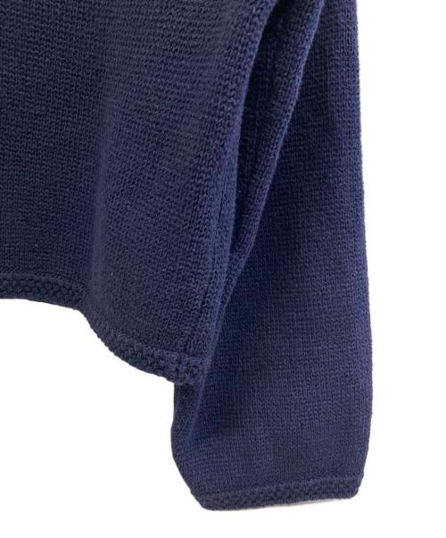 MACPHEE（マカフィー）MACPHEE (マカフィー) ハーフミラノリブ クロップドカーディガン ネイビー サイズ:Sの古着・服飾アイテム