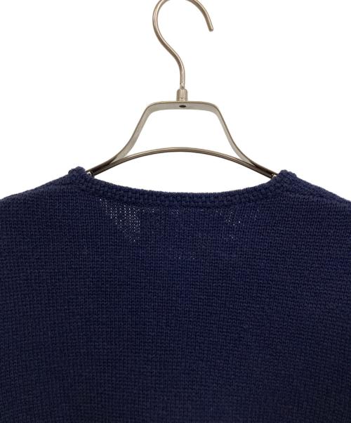 MACPHEE（マカフィー）MACPHEE (マカフィー) ハーフミラノリブ クロップドカーディガン ネイビー サイズ:Sの古着・服飾アイテム