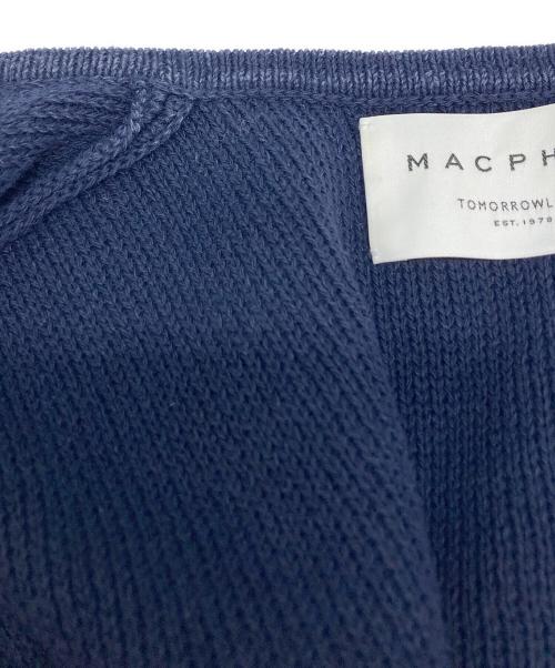MACPHEE（マカフィー）MACPHEE (マカフィー) ハーフミラノリブ クロップドカーディガン ネイビー サイズ:Sの古着・服飾アイテム