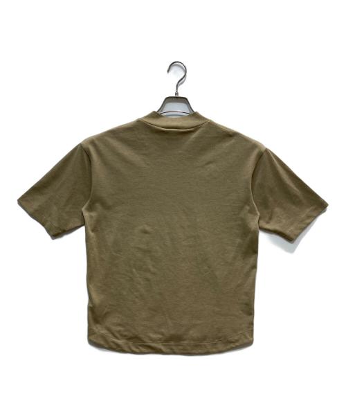 LACOSTE（ラコステ）LACOSTE (ラコステ) 5分袖 モックネック サマーニットTシャツ ベージュ サイズ:XSの古着・服飾アイテム