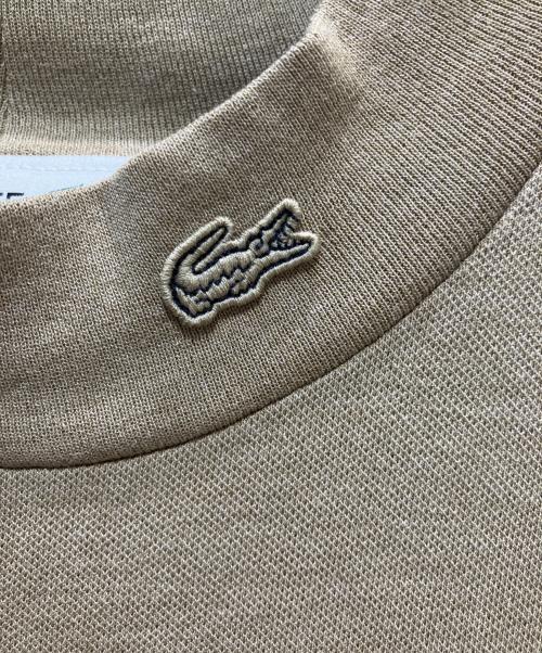 LACOSTE（ラコステ）LACOSTE (ラコステ) 5分袖 モックネック サマーニットTシャツ ベージュ サイズ:XSの古着・服飾アイテム