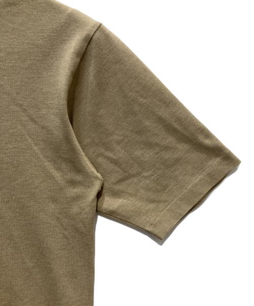 LACOSTE（ラコステ）LACOSTE (ラコステ) 5分袖 モックネック サマーニットTシャツ ベージュ サイズ:XSの古着・服飾アイテム