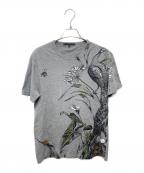 GUCCIグッチ）の古着「孔雀プリント半袖Tシャツ」｜グレー