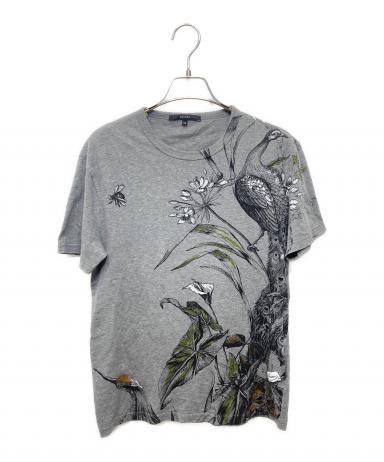 中古・古着通販】GUCCI (グッチ) 孔雀プリント半袖Tシャツ グレー