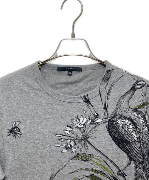 GUCCI（グッチ）GUCCI (グッチ) 孔雀プリント半袖Tシャツ グレー サイズ:XSの古着・服飾アイテム