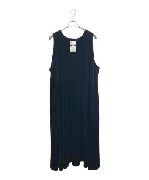 foufou（フーフー）foufou (フーフー) ノースリーブベロアワンピース ブラック サイズ:1の古着・服飾アイテム