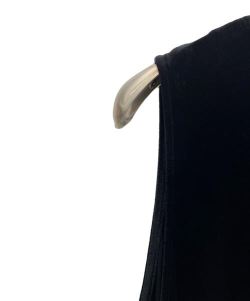 foufou（フーフー）foufou (フーフー) ノースリーブベロアワンピース ブラック サイズ:1の古着・服飾アイテム