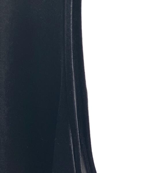 foufou（フーフー）foufou (フーフー) ノースリーブベロアワンピース ブラック サイズ:1の古着・服飾アイテム