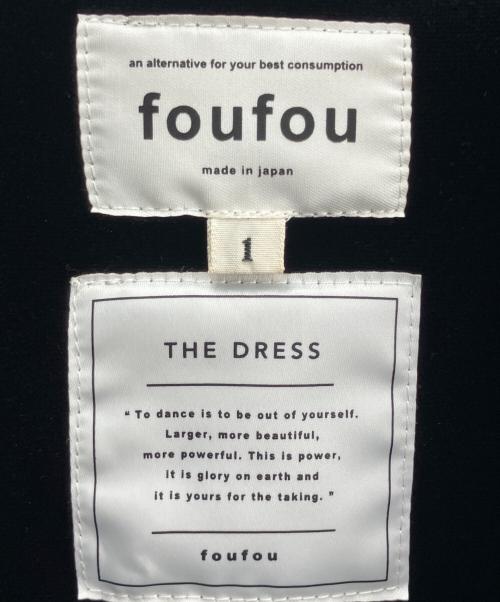 foufou（フーフー）foufou (フーフー) ノースリーブベロアワンピース ブラック サイズ:1の古着・服飾アイテム