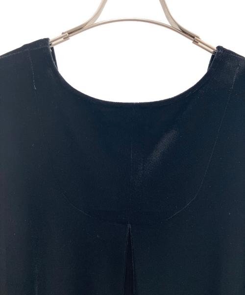 foufou（フーフー）foufou (フーフー) ノースリーブベロアワンピース ブラック サイズ:1の古着・服飾アイテム