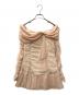 M ME EME（エムミーエメ）の古着「Luminous tulle ribbon drape mini onepiece」｜ピンク