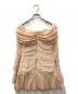 M ME EME (エムミーエメ) Luminous tulle ribbon drape mini onepiece ピンク サイズ:FREE：13000円