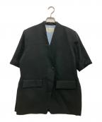 Louren×THE TOKYOローレン×ザトーキョー）の古着「side slit half sleeve jacket」｜ブラック