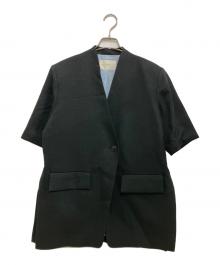 Louren×THE TOKYO（ローレン×ザトーキョー）の古着「side slit half sleeve jacket」｜ブラック