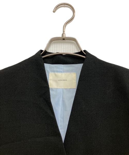 Louren（ローレン）Louren (ローレン) THE TOKYO (ザトーキョー) side slit half sleeve jacket ブラック サイズ:Freeの古着・服飾アイテム