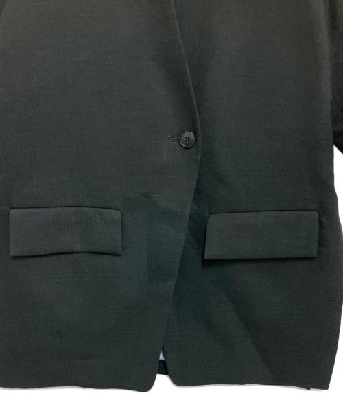 Louren（ローレン）Louren (ローレン) THE TOKYO (ザトーキョー) side slit half sleeve jacket ブラック サイズ:Freeの古着・服飾アイテム