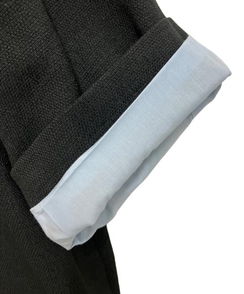 Louren（ローレン）Louren (ローレン) THE TOKYO (ザトーキョー) side slit half sleeve jacket ブラック サイズ:Freeの古着・服飾アイテム