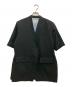 Louren（ローレン）の古着「side slit half sleeve jacket」｜ブラック
