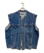 QUIITOキイト）の古着「RANDOM VEST」｜インディゴ
