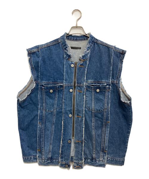 QUIITO（キイト）QUIITO (キイト) RANDOM VEST インディゴ サイズ:Freeの古着・服飾アイテム