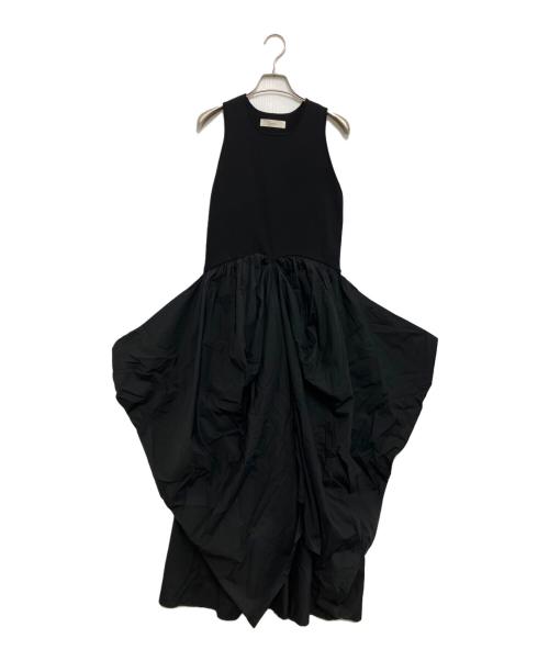 Louren（ローレン）Louren (ローレン) docking cocoon dress ブラック サイズ:Lの古着・服飾アイテム