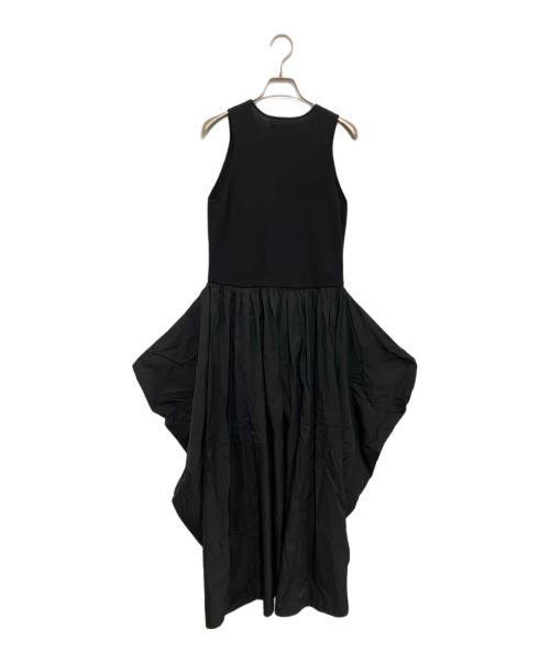 Louren（ローレン）Louren (ローレン) docking cocoon dress ブラック サイズ:Lの古着・服飾アイテム