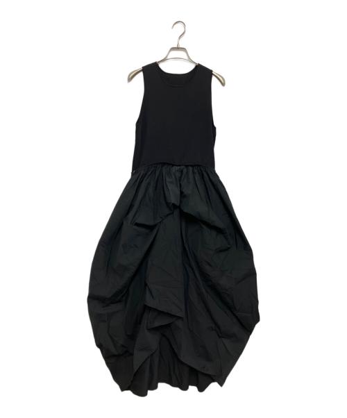Louren（ローレン）Louren (ローレン) docking cocoon dress ブラック サイズ:Lの古着・服飾アイテム