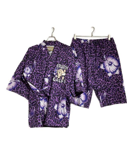 GALFY（ガルフィー）GALFY (ガルフィー) レオパード柄甚平 / Leopard-print Jinbei パープル サイズ:Lの古着・服飾アイテム