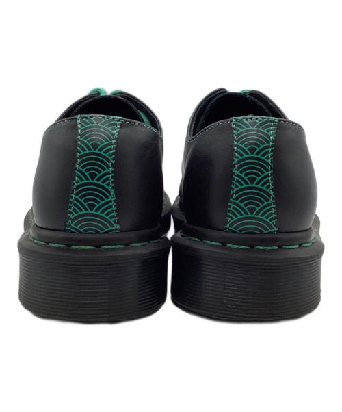 Dr.Martens（ドクターマーチン）Dr.Martens (ドクターマーチン) グリーンステッチ3ホールシューズ ブラック サイズ:us7の古着・服飾アイテム
