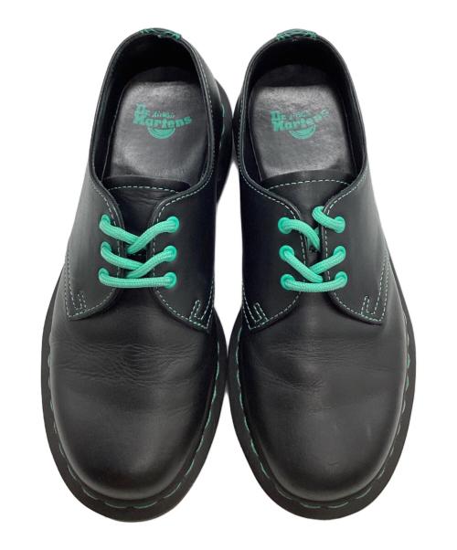Dr.Martens（ドクターマーチン）Dr.Martens (ドクターマーチン) グリーンステッチ3ホールシューズ ブラック サイズ:us7の古着・服飾アイテム