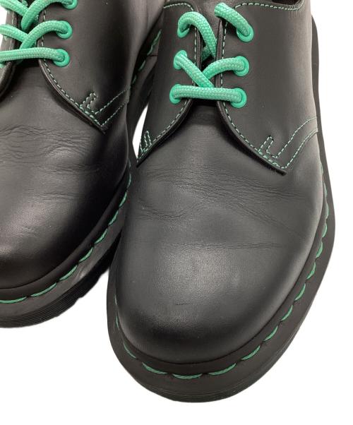 Dr.Martens（ドクターマーチン）Dr.Martens (ドクターマーチン) グリーンステッチ3ホールシューズ ブラック サイズ:us7の古着・服飾アイテム